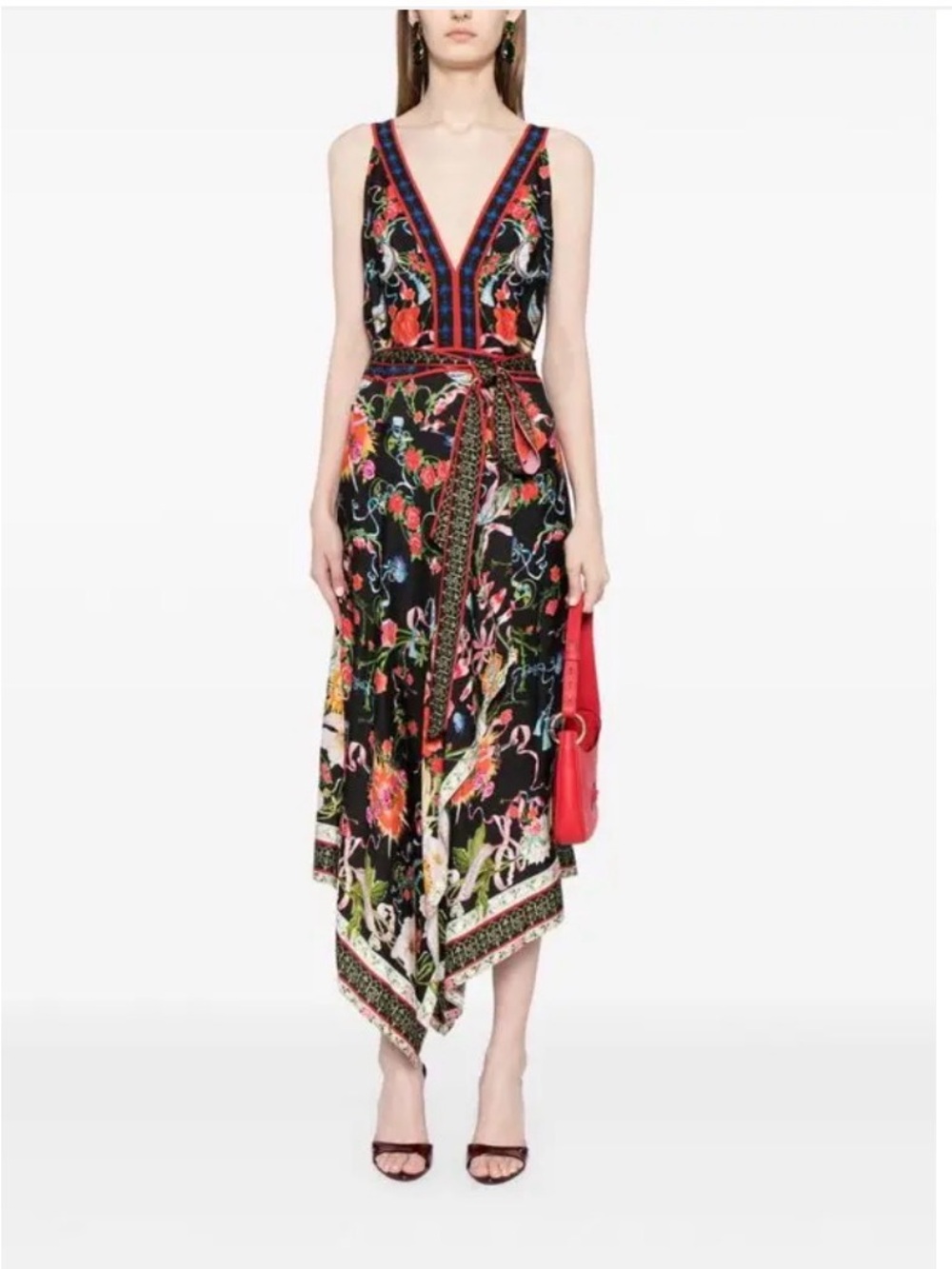 Marchesa Rosa Floral Midi Dress -‎ Size 4